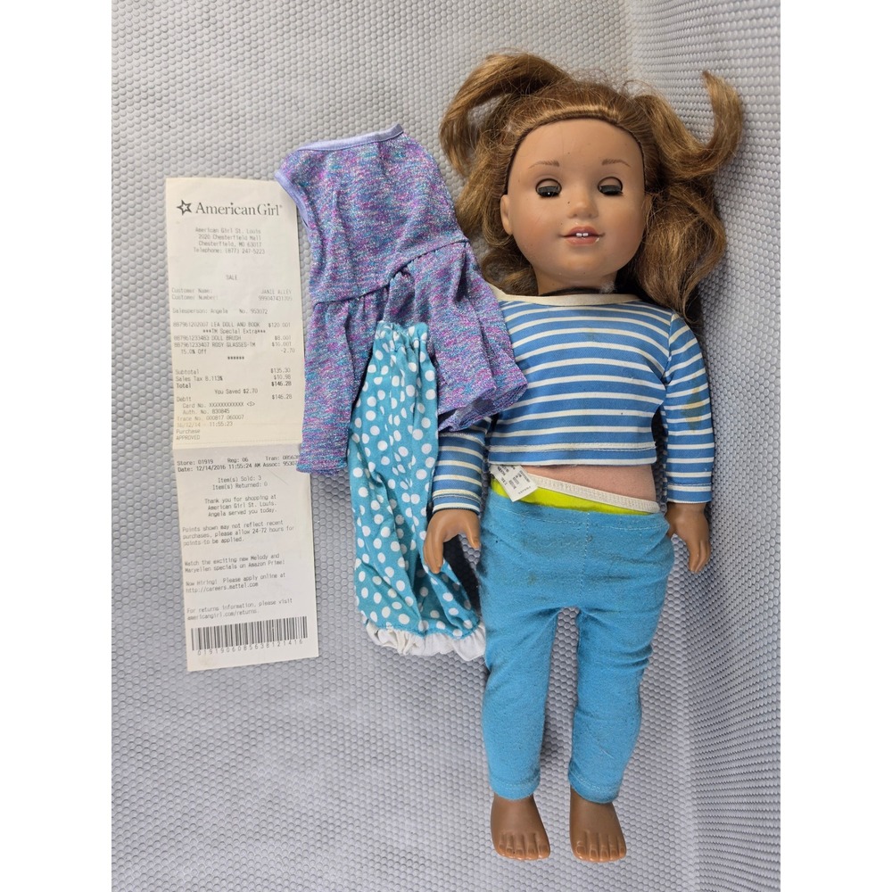 American Girl Lea Clark Doll 2016 Girl of the Year with books,dvd and Clothes